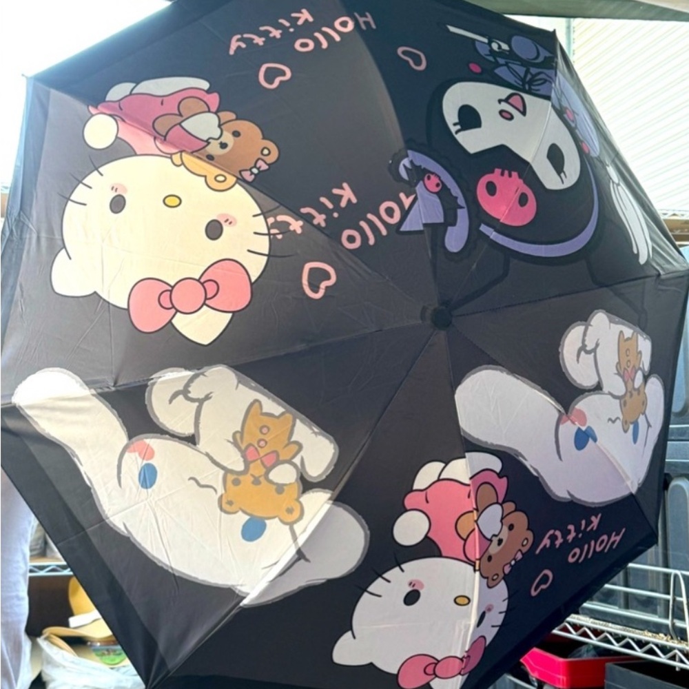Hello Kitty and Friends Black Umbrella